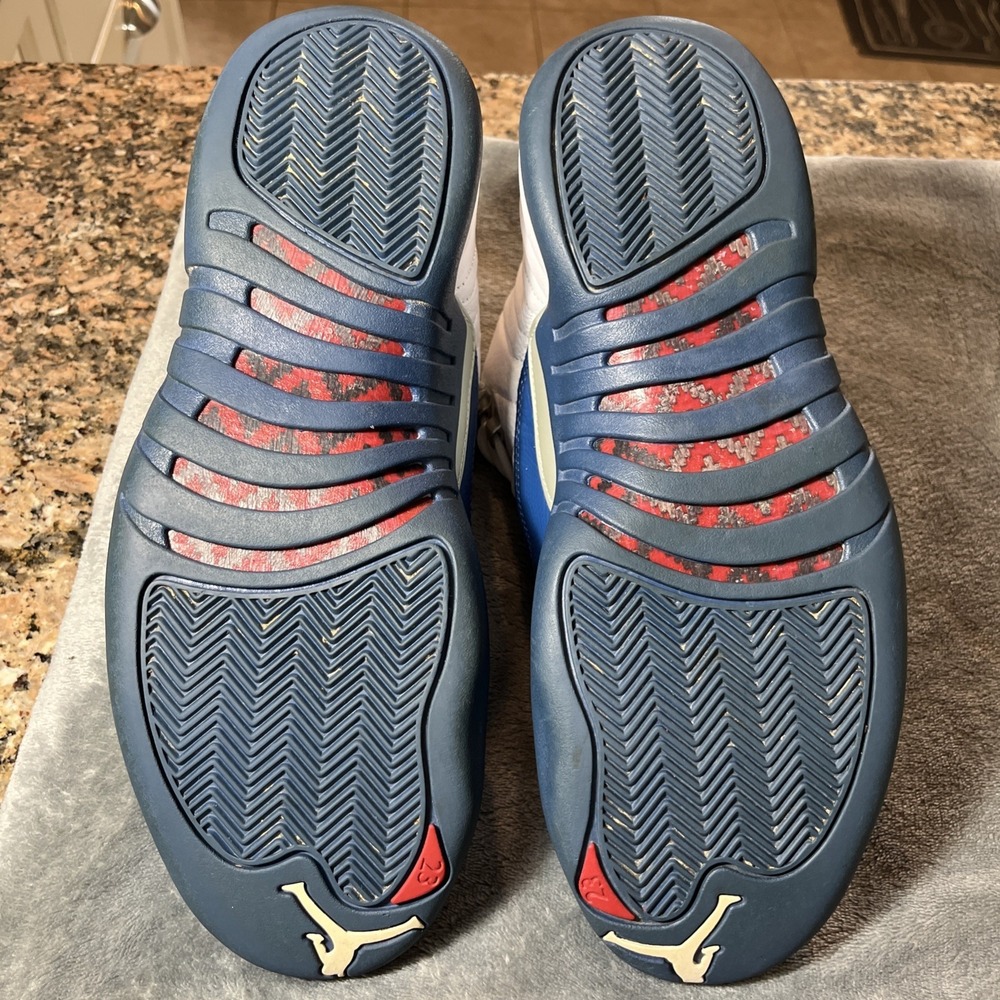 Nike‎ Air Jordan 12 Retro French Blue White Men's Size 10 Basketball Sneakers - Picture 10 of 10